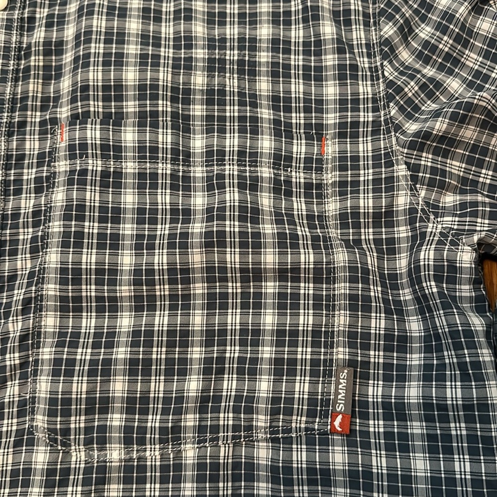 Simms Long Sleeve Button Down. Size Medium. Navy … - image 2